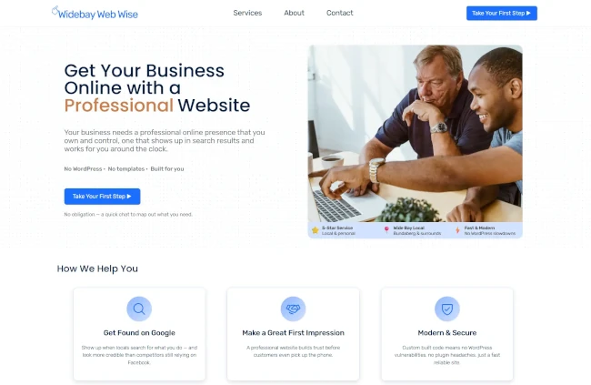 widebay web wise website example